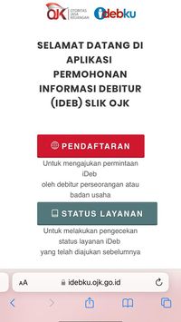 Cara Daftar Idebku, Pengganti BI Checking Untuk Debitur