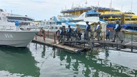 Latihan ini digelar untuk mengetahui kesiapan Satgasla dalam menjalankan tugas pengamanan laut selama KTT G20 di Bali. (Foto: Nuranda Indrajaya/detikBali)