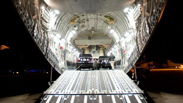 mobil kepresidenan AS diangkut pakai pesawat kargo C-17