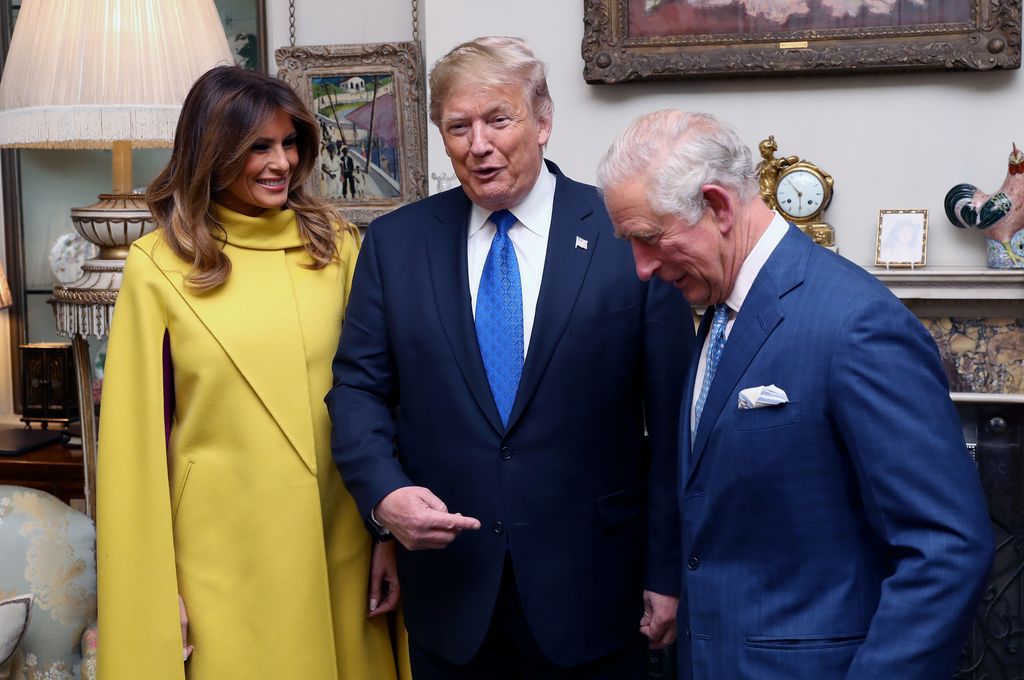Britain's Prince Charles, Prince of Wales (R) and US President Donald Trump (L) pose for a photograph at Clarence House in central London on December 3, 2019, ahead of the NATO alliance summit. - NATO leaders gather Tuesday for a summit to mark the alliance's 70th anniversary but with leaders feuding and name-calling over money and strategy, the mood is far from festive. (Photo by Chris Jackson / POOL / AFP) (Photo by CHRIS JACKSON/POOL/AFP via Getty Images)