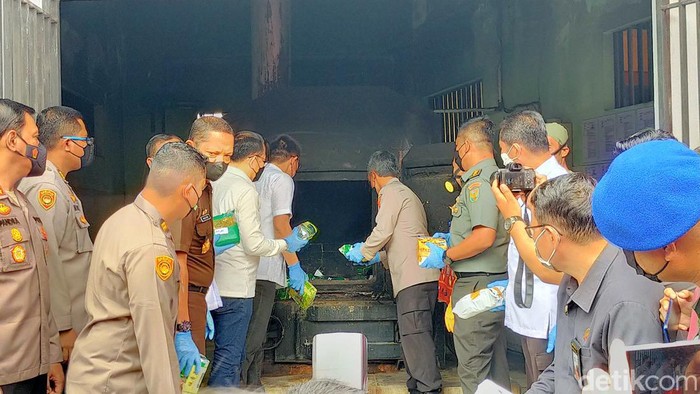 Pemusnahan barang bukti narkoba. (Tommy/detikSumut)