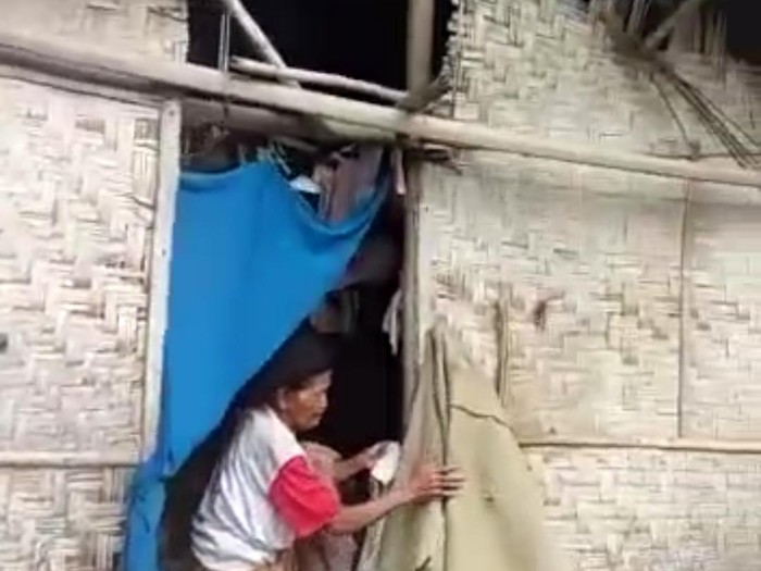 Tangkapan layar video menunjukkan kondisi gubuk nenek Simot (dok. Istimewa)