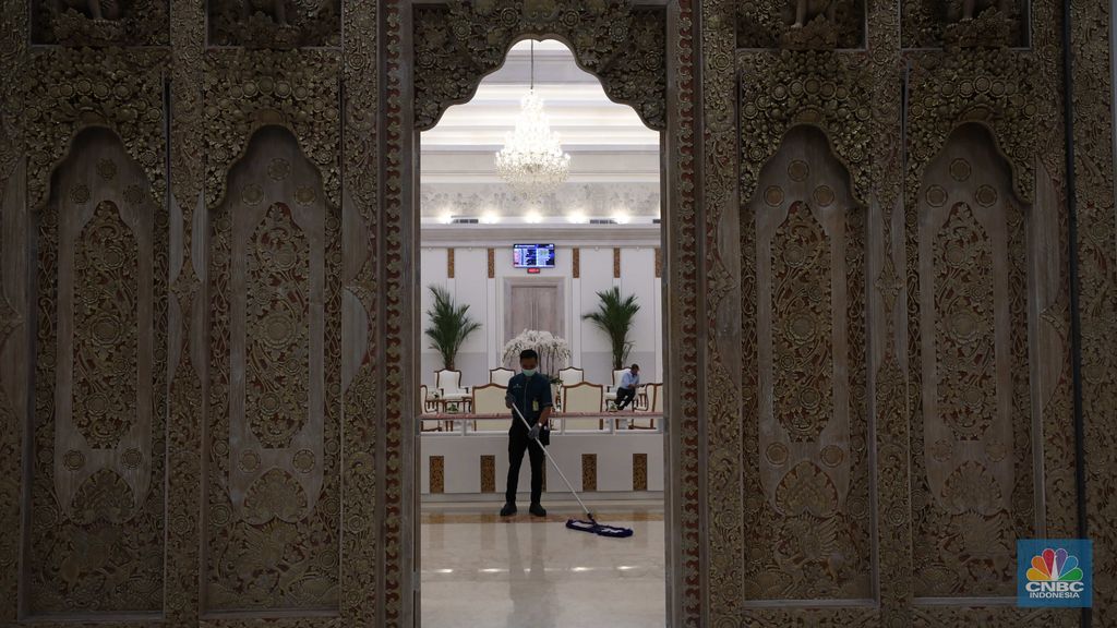 Suasana terminal VVIP untuk KTT G20 di Bandar Udara Gusti Ngurah Rai, Badung, Bali, Rabu (9/11/2022). (CNBC Indonesia/ Tri Susilo)