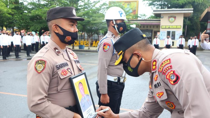 Upacara PTDH di Polres Aceh Tenggara. (Dok. Polda Aceh)