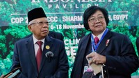 Wapres didampingi Menteri LHK Siti Nurbaya meninjau Paviliun Indonesia. (Foto: Wapres Maruf Amin. Dok.KLHK)