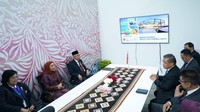 Wapres juga menyempatkan diskusi dan wawancara dengan media peliput COP27 Mesir. (Foto: Wapres Maruf Amin. Dok.KLHK)