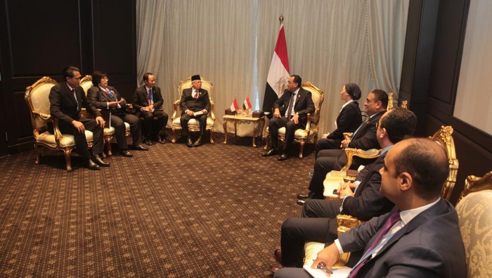 Wapres Maruf Amin Gelar Pertemuan Bilateral dengan PM Mesir