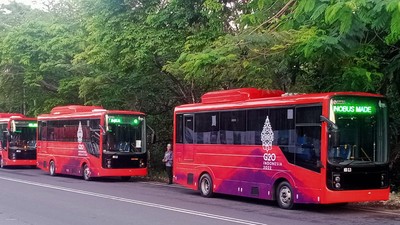 Mau Wira-wiri di KTT G20? Ada 24 Bus Listrik DAMRI Siap Antar Nih
