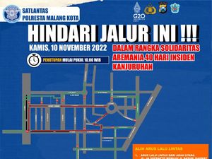 Simak Ruas Jalan Kota Malang Dialihkan Saat 40 Hari Tragedi Kanjuruhan