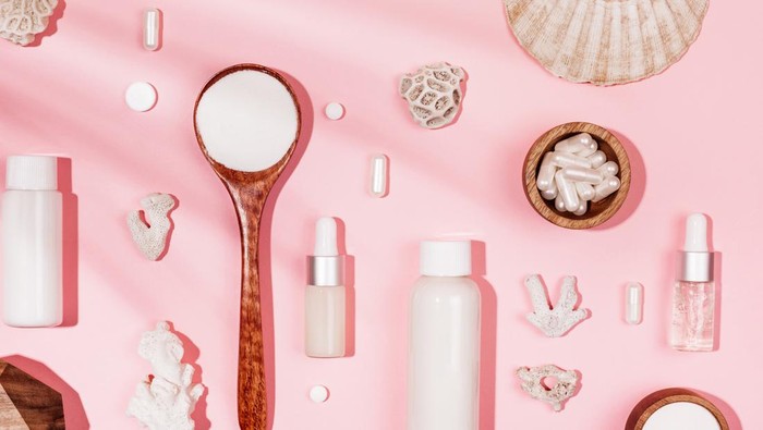 ilustrasi minuman collagen/kolagen