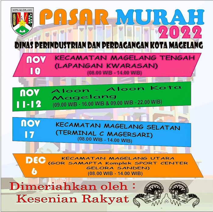 Informasi pasar murah di Kota Magelang bulan November 2022.