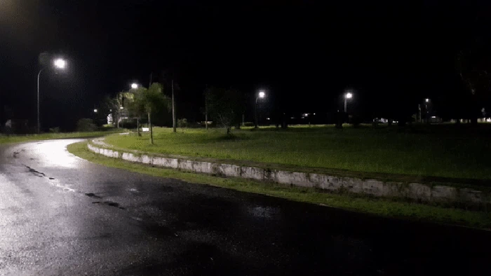 Keheningan malam di Bandara Nusawiru.