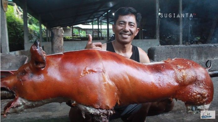 Penjual babi guling viral