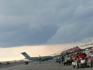 Pesawat Jumbo US Air Force Mogok di Lanud Ngurah Rai Bali