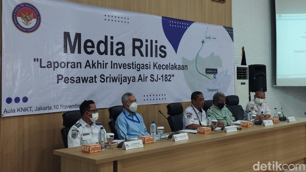 KNKT Paparkan 6 Penyebab Jatuhnya Sriwijaya Air SJ182 di Kepulauan Seribu