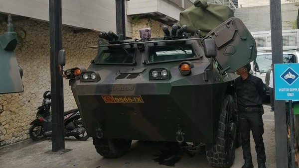 Kendaraan Taktis Baja Parkir di Apurva Kempinski Jelang KTT G20 Bali