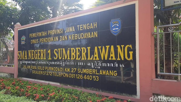 SMA N 1 Sumberlawang Sragen, Kamis (10/11/2022).