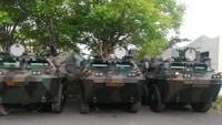 Tercatat sebanyak 14 mobil rantis baja buatan PT Pindad Indonesia yang akan mengamankan area utama pertemuan KTT G20. (Foto: Nuranda Indrajaya/detikBali)