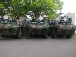 Tercatat sebanyak 14 mobil rantis baja buatan PT Pindad Indonesia yang akan mengamankan area utama pertemuan KTT G20. (Foto: Nuranda Indrajaya/detikBali)