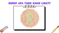 Buta warna mencakup berbagai penyebab dan kondisi yang sebenarnya cukup kompleks. Bisa lihat huruf di atas? Foto: Asah Otak detikHealth