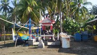 Tonggak sejarah Pantai Pebuahan Desa Banyubiru, Kecamatan Negara: Mengenang Peristiwa Perang Laut Pendaratan pertama Pasukan Markadi tanggal 4 April 1946. (Foto: I Putu Adi Budiastrawan/detikBali)