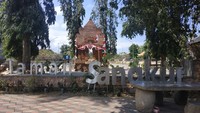 Tonggak sejarah Wisma Daerah, Jalan DE Sutomo Jembrana, Bali. Tempat ini untuk mengenang perang sangkur antara pemuda pejuang melawan tentara Jepang di Kota Negara. (Foto: I Putu Adi Budiastrawan/detikBali)