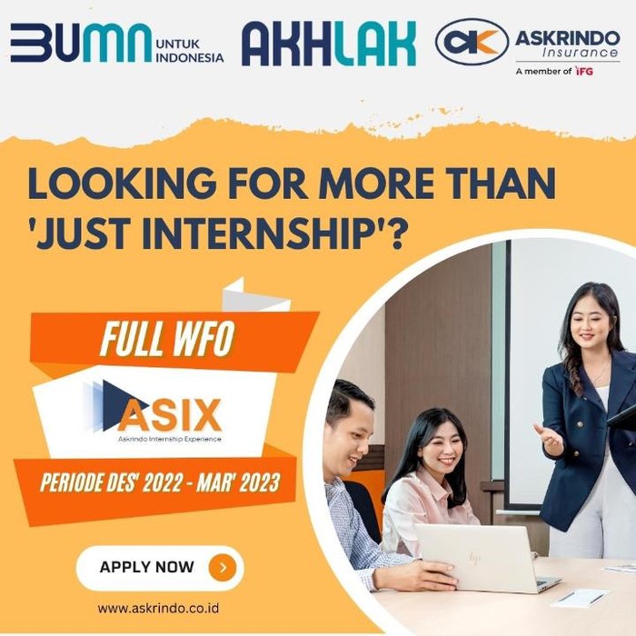 BUMN Askrindo buka magang mahasiswa dan fresh graduate.