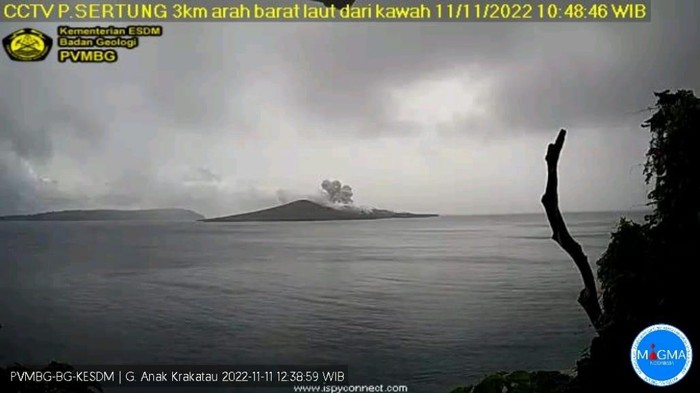 Erupsi Gunung Anak Krakatau.