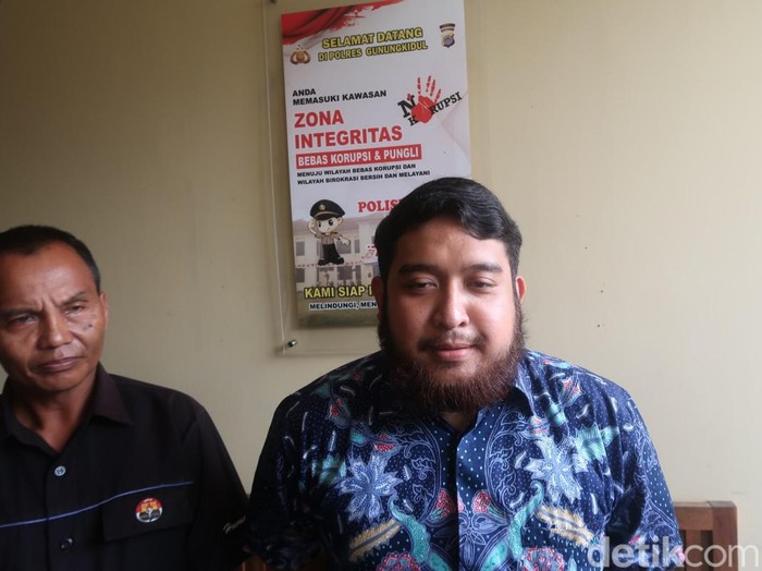 Kasat Reskrim Polres Gunungkidul AKP Mahardian Dewo Negoro saat memberikan keterangan di Polres Gunungkidul. Jumat (11/11/2022).
