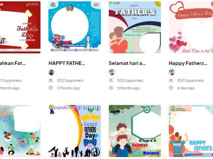 Kumpulan link twibbon Hari Ayah Nasional 2022.