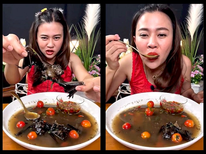 Makan Sup Kelelawar Utuh, Wanita Ini Dikecam dan Ditangkap Polisi