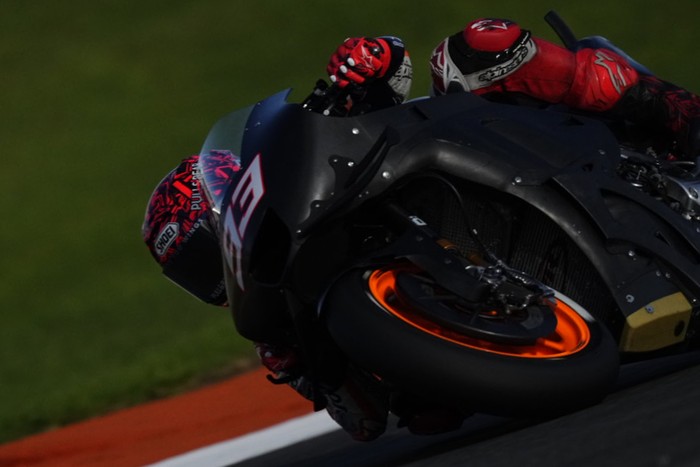 Marc Marquez (93) of Spain and Repsol Honda Team Honda during the official test of the new MotoGP 2023 season at Ricardo Tormo Circuit on November 8, 2022 in Valencia, Spain. (Photo by Jose Breton/Pics Action/NurPhoto via Getty Images)