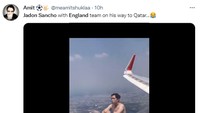 Penampilan bagus Sancho bersama Dortmund membuat MU rela menebus Sancho dengan harga mahal. Meski dibeli dengan harga selangit Sancho justru tampil memble. (Foto: Twitter)