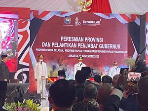 Mendagri Lantik Tiga Pj Gubernur DOB Papua