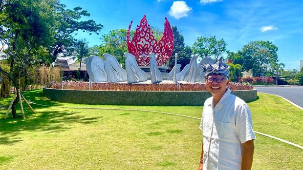 Sosok Nyoman Popo Priyatna Danes, desainer Monumen G20 Bali.