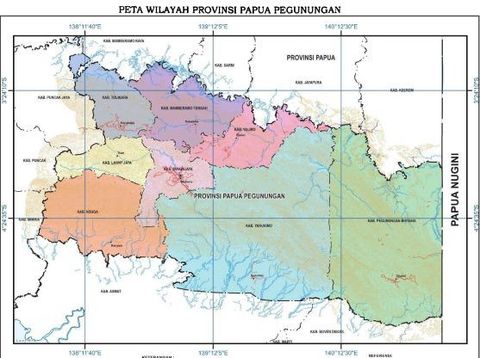 Peta Provinsi Baru di Papua: Peta Provinsi Papua Pegunungan