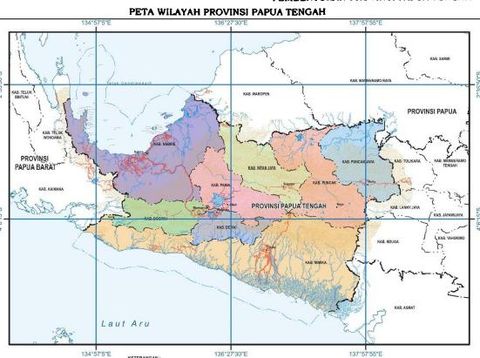 Peta Provinsi Baru di Papua: Peta Provinsi Papua Tengah