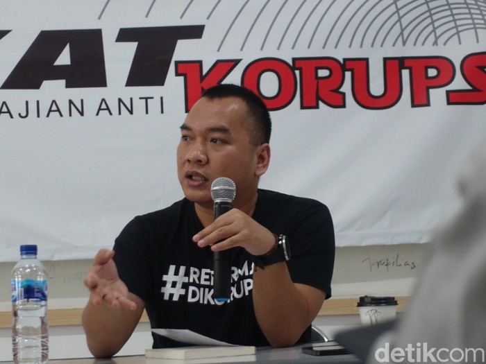 Eks penyidik KPK, Praswad Nugraha, di Pukat UGM, Sabtu (12/11/2022).