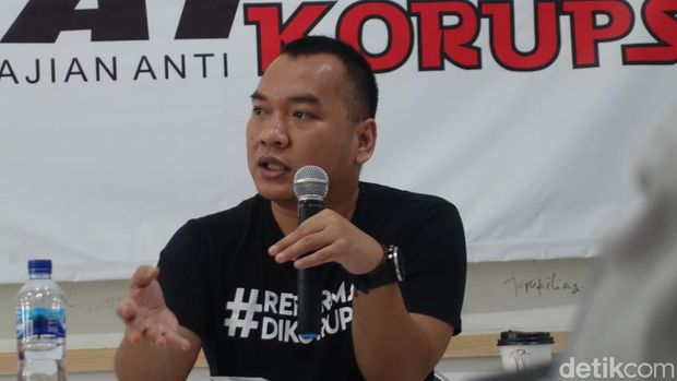 Eks penyidik KPK, Praswad Nugraha, di Pukat UGM, Sabtu (12/11/2022).