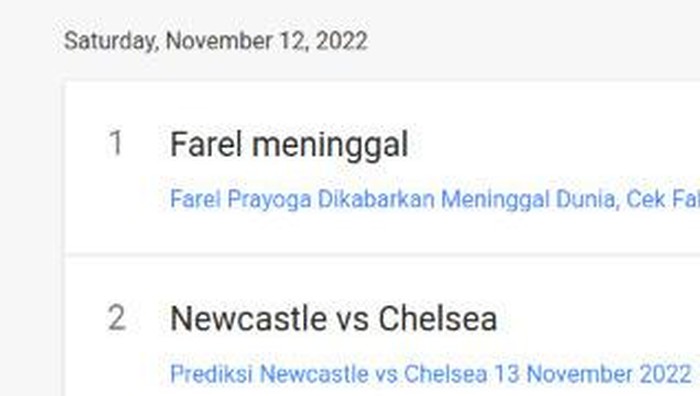 Saat ini, kata kunci Farel meninggal tengah trending di google. Farel yang dimaksud yakni Farel Prayoga, penyanyi yang tengah naik daun.