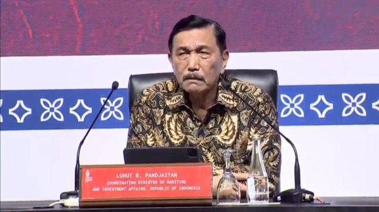 Menko Luhut dalam Konferensi Pers Siap Sambut G20 yang dilihat detikBali dari Youtube Kemenko Bidang Kemaritiman dan Investasi, Sabtu (12/11/2022). Menko Luhut dalam Konferensi Pers Siap Sambut G20 yang dilihat detikBali dari Youtube Kemenko Bidang Kemaritiman dan Investasi, Sabtu (12/11/2022).