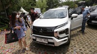 Unit-unit kendaraan yang diserahkan kepada konsumen disusun sedemikian rupa menyerupai huruf “X” yang merupakan identitas dari model Xpander.