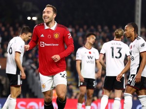 Eriksen Bawa MU Ungguli Fulham 1-0 di Babak Pertama