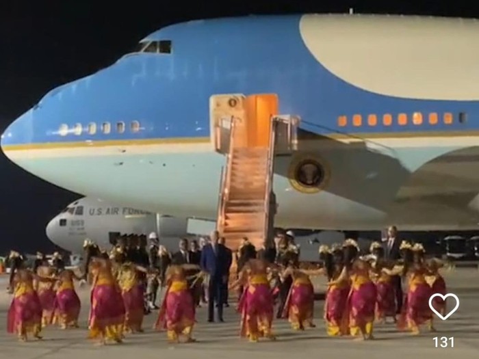 Joe Biden tiba di Bali (Instagram Live G20 Indonesia)