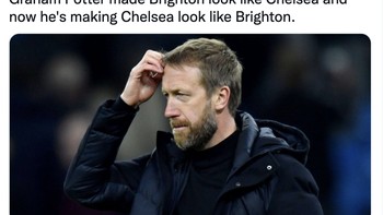Graham Potter membuat Brighton seperti Chelsea, eh kini Chelsea yang malah seperti Brighton. Foto: Twitter