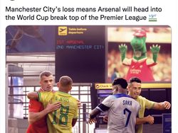 Meme Arsenal Kokoh di Puncak Usai City Dipermalukan