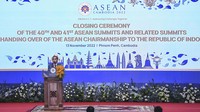 Di akhir sambutannya, Jokowi mengundang seluruh pemimpin ASEAN untuk hadir pada KTT ASEAN di Indonesia tahun depan.