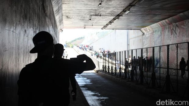 Tunnel menuju grandstand di Sirkuit Pertamina Mandalika