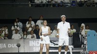 Wah, seksinya Gulan Guritno mencuri perhatian publik saat pertandingan tadi malam. Foto: Noel/detikHOT