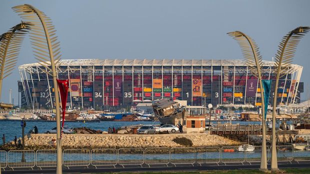 A general view of the Stadium 974 in Doha on November 13, 2022, ahead of the Qatar 2022 World Cup football tournament. (Photo by Andrej ISAKOVIC / AFP) (Photo by ANDREJ ISAKOVIC/AFP via Getty Images)